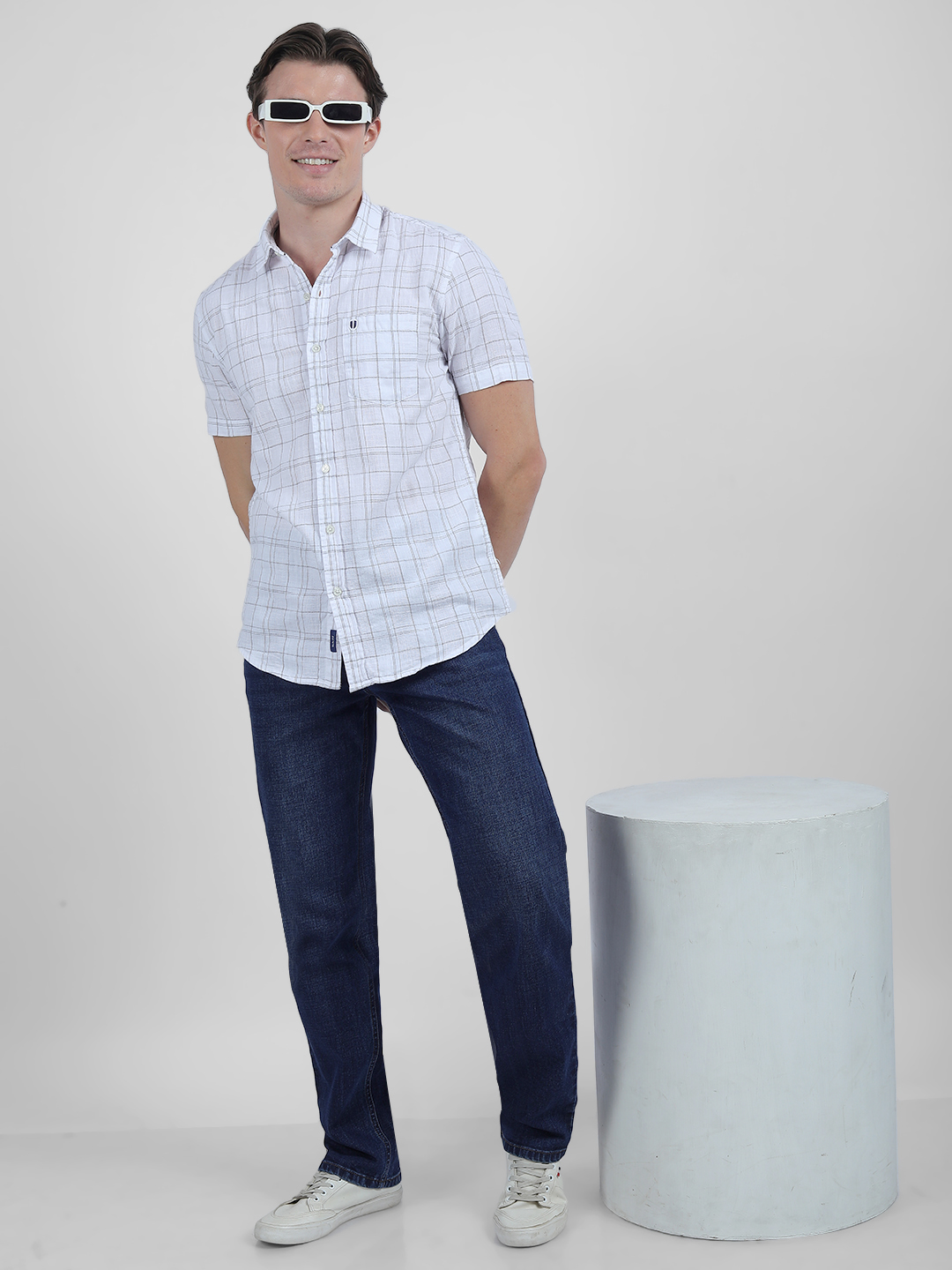 Numero Uno Men Faded Dark Blue Jeans